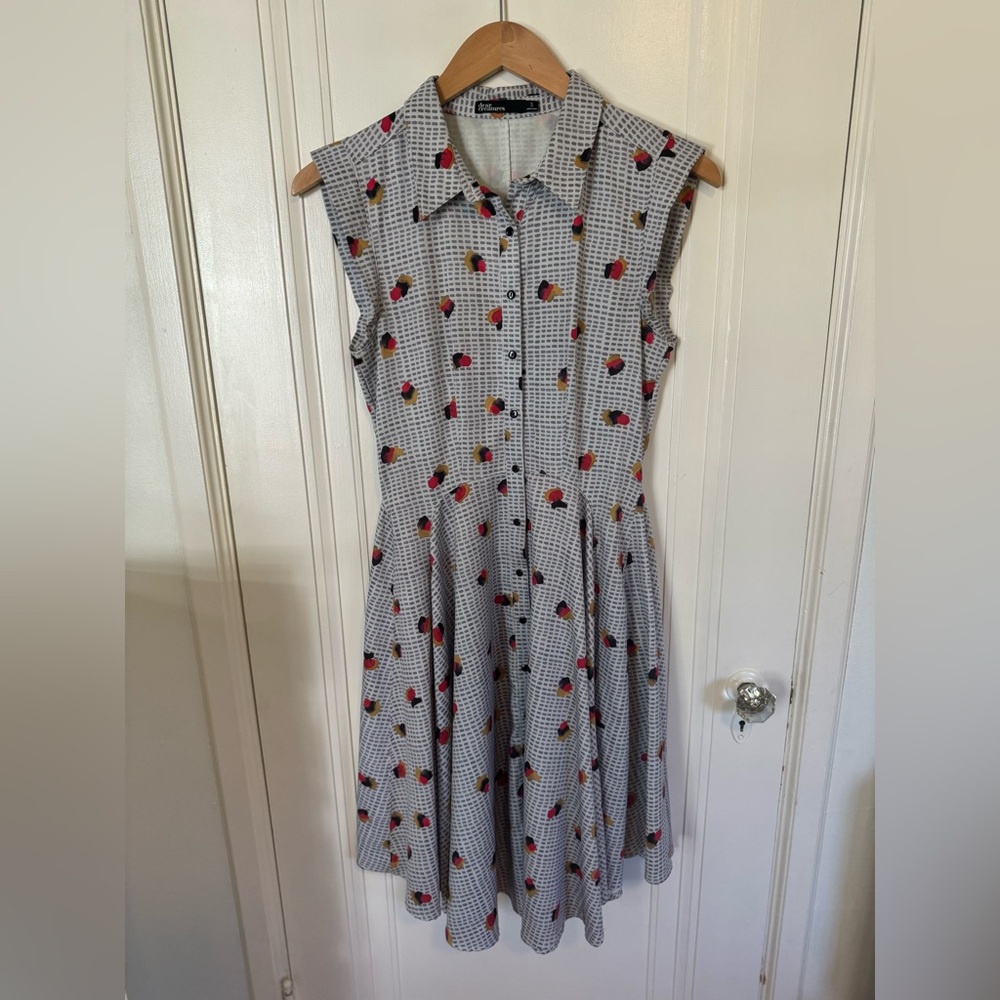 Dear Creatures (discontinued) Grey Fit and Flare Dress